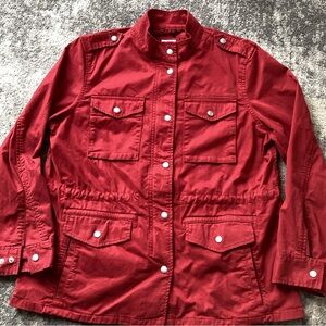 GAP Woman's Utility Army Jacket Red Size Medium